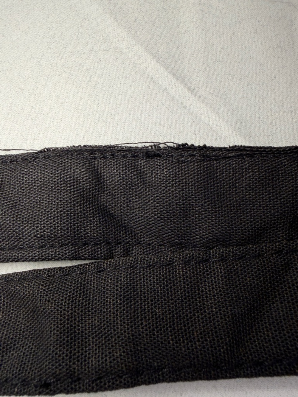 YSL Yves Saint Laurent Black Bow Tote Bag Canvas Minimalist Logo Handbag - Picture 8 of 16